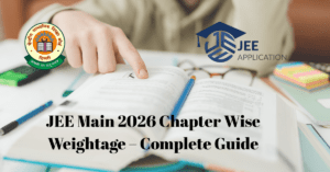 JEE Main 2026 Chapter Wise Weightage – Complete Guide