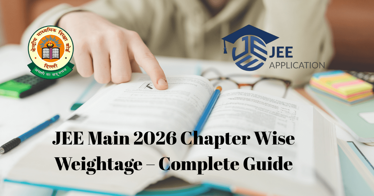JEE Main 2026 Chapter Wise Weightage – Complete Guide